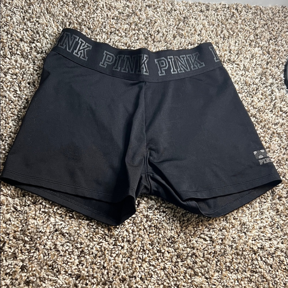 PINK Victoria's Secret Black Athletic Shorts